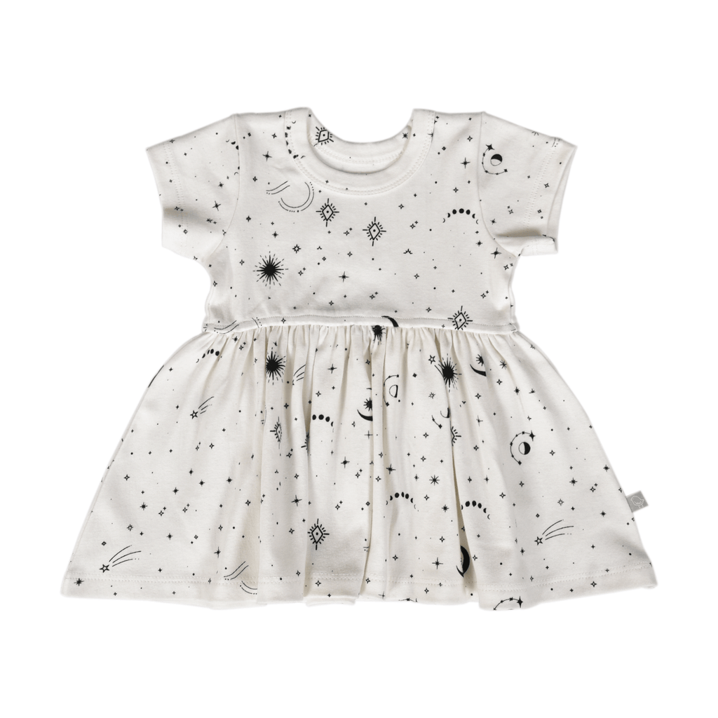 Short Sleeve Twirl Dress | Celestial