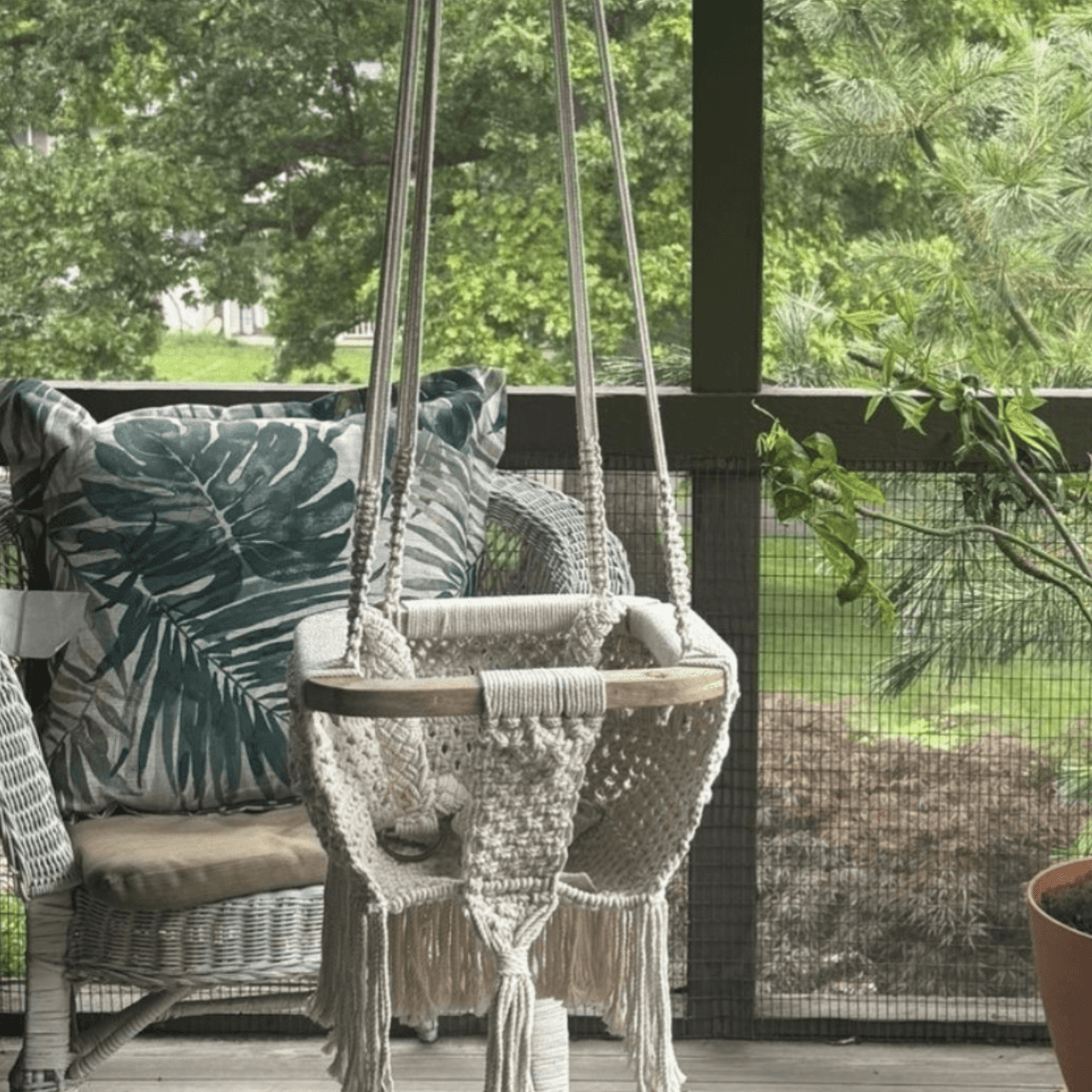Macrame Baby Swing
